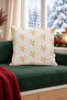 Christmas Throw Pillow Cover, Gold Star Pattern, Double-Sided Printed Velvet 43X43 cm - 5