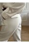 Off-White Belted Pleated High Waist Tok Fabric Carrot Pants - 7