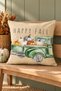 Happy Fall Pumpkin and Green Truck Patterned Autumn Themed Decorative Throw Pillow Cover 43X43 cm - 4