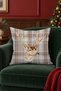 Decorative Throw Pillow Cover, Watercolor Deer Pattern, 43X43 cm Double-Sided Printed Velvet - 4