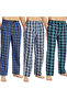 Pijalüx Men's Checkered Poplin Pocket Bottom Pajamas - 5