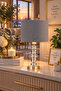 5 Tal Crystal Table Lamp Shade with Gold Plated Fabric Head