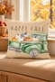Happy Fall Pumpkin and Green Truck Patterned Autumn Themed Decorative Throw Pillow Cover 43X43 cm - 2