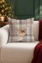 Decorative Throw Pillow Cover, Watercolor Deer Pattern, 43X43 cm Double-Sided Printed Velvet - 5