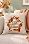 Double Sided Printed Velvet Texture Autumn and Pumpkin Patterned 4-Piece Throw Pillow Set - 8