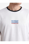Short Sleeve Crew Neck Printed Ribbed Regular Fit Sports T-Shirt - 4