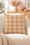 Double Sided Printed Velvet Texture Autumn and Pumpkin Patterned 4-Piece Throw Pillow Set - 8