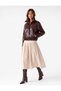 Modal Blend Gathered Bell Cut Midi Skirt