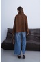 Women's Tan Suede Jacket with Lace Detail - 6