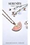 Fan Steel Necklace with Flower Figure - 3