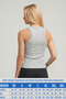 Women's Halter Neck Ribbed Knit Corded Fabric Gray Tank Top – Novelle - 2