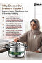 11L Aluminum Pressure Cooker DPC11A, Fast, Efficient, Safe Cooking Durable,Safety Lock,Arabic cooker - 8