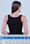 Women's Thick Strap Ribbed Knit Corded Fabric Black Undershirt – Novelle - 2