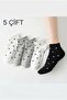 5'Çift Puanlı Half Socks Women's Sock Set