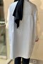 Lace Combination Striped Cotton Shirt - 4