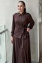 Shirt with Belt Accessories and Ribbed Skirt Set - 3