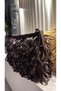 Handmade Wicker Tassel Detail Leather Clutch Handbag (35X20Cm) Brown - 8