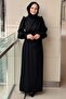 Evening Dress with Stone Buckle Accessories - 3