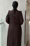 Cross Draped Evening Dress with Spreading Stones and Accessory Detail - 4