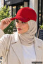 Red Flat Baseball Cap with Velcro on the Back, Adjustable Unisex Cap – Casual Sports Basic Model Hat - 3