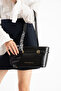 Women's Shoulder Bag with Black Belt and Scarf Detail