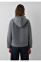 Hooded Zippered Anthracite Sweatshirt 1S10551-87829 - 5