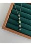 Special Series Water Green Stone Detailed Y Necklace 48 cm - Women's Y Necklace - Stone Necklace - 3