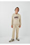 Printed Hooded Beige Sweatshirt 6S10209-70039
