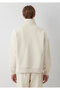 Logo Printed Half-Zip Beige Sweatshirt 0S10678-70072 - 5