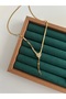 İtal Chain Model Heart Detail Steel Y Necklace 50 cm - Daily Women's Necklace - Tarnish-Resistant Steel Necklace