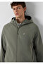 Hooded Spandex Khaki Jacket Regular Fit / Normal Cut 0110902-71484