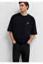 Patch Logo Embroidered Black T-Shirt Oversize / Wide Cut 0613503-80022