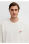 Patch Logo Embroidered Ecru T-Shirt Oversize / Wide Cut 0613503-70057 - 6