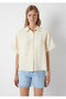 Modal Tencel Tm Blended Yellow Shirt Oversize / Wide Cut 1211488-70067 - 4