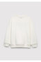 Logo Printed Ecru Sweatshirt 6S10218-70057 - 3
