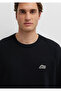 Patch Logo Embroidered Black T-Shirt Oversize / Wide Cut 0613503-80022 - 6