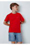 Red Basic T-Shirt Loose Fit / Comfortable Loose Cut 6610493-80638 - 2