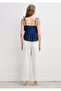 Lace Detailed Navy Blue Blouse 1211599-70488 - 4