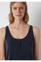 Tencel ™ ) Modal Blended Black Undershirt Slim Fit / Tight Fit 1613339-900 - 6