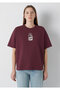 Image Printed Claret Red T-Shirt Boxy Fit 1614166-70664 - 3