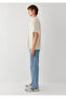 Beige Basic T-Shirt Loose Fit / Comfortable Loose Cut 0613624-70144 - 5