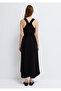 Linen Blend Black Long Dress 1310895-900 - 5