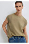 Textured Green T-Shirt Regular Fit / Normal Cut 1613970-71819