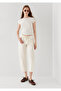 Lace-Up Ecru Trousers 1011274-70057 - 2