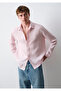 Pink Linen Shirt Regular Fit / Normal Cut 0211963-71006 - 2