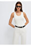 Buttoned Ecru Athlete T-Shirt Fitted / Body-Fitting Cut 1614314-70048