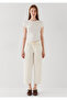 Lace-Up Ecru Trousers 1011274-70057 - 3