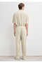 Linen Blend Beige Trousers 0010636-70182 - 5