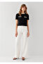Black T-Shirt with Piping Detail Regular Fit / Normal Cut 1614111-900 - 2