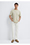 Beige Basic T-Shirt Loose Fit / Comfortable Loose Cut 0613312-70322 - 2